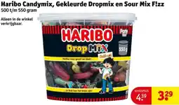 Kruidvat Haribo Candymix, Gekleurde Dropmix en Sour Mix F!zz aanbieding