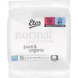 Etos Etos Pure & Organic Ultra Normal 15 stuks aanbieding