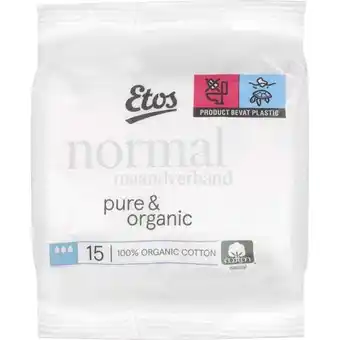 Etos Etos Pure & Organic Ultra Normal 15 stuks aanbieding