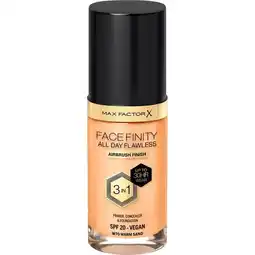 Etos Max Factor Facefinity Foundation Warm Sand/W70 30 ML aanbieding