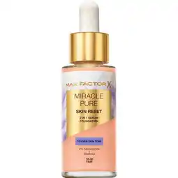 Etos Max Factor Miracle Pure Serum Foundation 10-30 Fair 30 ML aanbieding