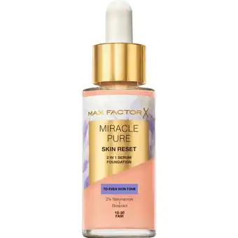 Etos Max Factor Miracle Pure Serum Foundation 10-30 Fair 30 ML aanbieding