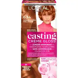 Etos L'Oréal Paris Casting Crème Gloss Haarverf 634 Honey Biscuit Donker Goudkoperblond aanbieding
