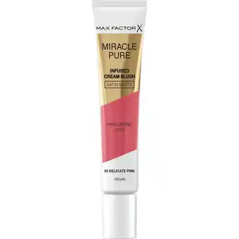 Etos Max Factor Miracle Pure Cream Blush 05 Delicate Pink 15 ML aanbieding
