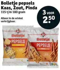 Kruidvat Bolletje pepsels Kaas, Zout, Pinda aanbieding