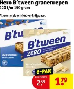 Kruidvat Hero B'tween granenrepen aanbieding