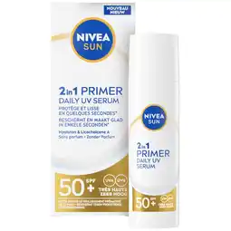 Etos NIVEA SUN UV Face 2in1 Primer Serum SPF 50+ 30 ML aanbieding