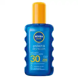 Etos NIVEA SUN Zonnebrand Protect & Dry Touch Transparante Zonnespray SPF 30 200 ML aanbieding