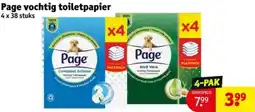 Kruidvat Page vochtig toiletpapier aanbieding