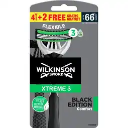 Etos Wilkinson Sword Xtreme3 Black Edition Wegwerpmesjes 4+2 gratis aanbieding