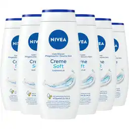 Etos NIVEA Crème Soft Douchecrème 250 ML Multipack 6 stuks aanbieding
