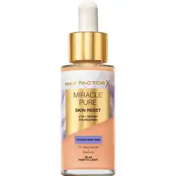 Etos Max Factor Miracle Pure Serum Foundation 30-40 Fair To Light 30 ML aanbieding