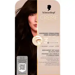 Etos Schwarzkopf Creme Supreme Haarkleuring 3-0 Natuurlijk Zeer Donkerbruin aanbieding