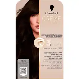 Etos Schwarzkopf Creme Supreme Haarkleuring 3-0 Natuurlijk Zeer Donkerbruin aanbieding