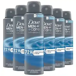 Etos Dove Men+Care Clean Comfort Deodorant Spray 150 ML Multipack 6 stuks aanbieding