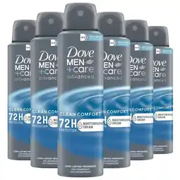 Etos Dove Men+Care Clean Comfort Deodorant Spray 150 ML Multipack 6 stuks aanbieding