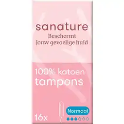 Etos Sanature 100% Katoenen Tampons Normaal 16 stuks aanbieding