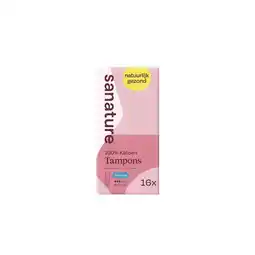Etos Sanature 100% Katoenen Tampons Normaal 16 stuks aanbieding