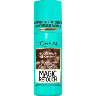 Etos L'Oréal Paris Magic Retouch Camouflerende Uitgroeispray Middenbruin 75 ML aanbieding