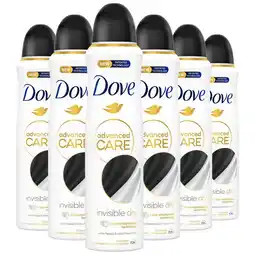 Etos Dove Deodorant Spray Invisible Dry Anti-transpirant 150 ML Multipack 6 stuks aanbieding