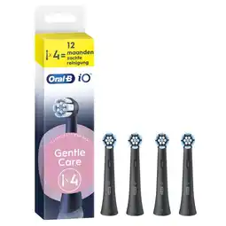 Etos Oral-B iO Gentle Care Opzetborstels Zwart 4 Stuks aanbieding