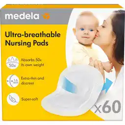 Etos Medela Ultra Ademende Zoogkompressen 60 stuks aanbieding