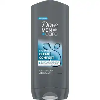Etos Dove Men+Care Clean Comfort Douchegel 400 ML aanbieding