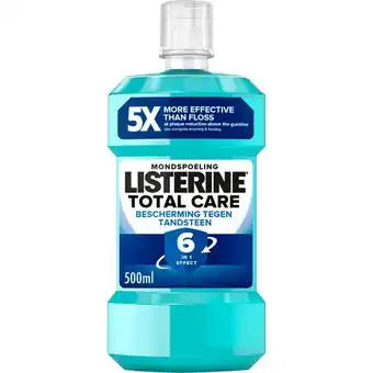 Etos Listerine Total Care Bescherming Tegen Tandsteen Mondspoeling - 500ML aanbieding