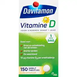 Etos Davitamon Kind Vitamine D Smelttabletten Citroen aanbieding