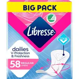 Etos Libresse Regular Inlegkruisjes Big Pack 58 stuks aanbieding
