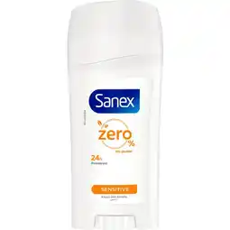 Etos Sanex Zero% Sensitive Deodorant Stick 65 ML aanbieding