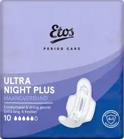 Etos Etos Ultra Maandverband Night Plus 10 stuks aanbieding