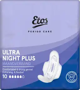 Etos Etos Ultra Maandverband Night Plus 10 stuks aanbieding