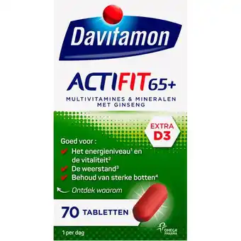 Etos Davitamon Actifit 65+ Multivitamine 70 Stuks aanbieding