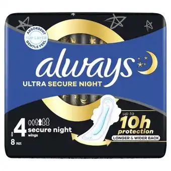 Etos ALWAYS ULTRA PADS NIGHT WINGS 8 - SP aanbieding
