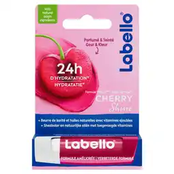 Etos Labello Cherry Shine Lippenbalsem 24u Hydratatie Zachtrood 1 Stuk aanbieding