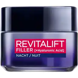 Etos L'Oréal Paris Revitalift Filler Hyaluronzuur Anti-Rimpel Nachtcrème 50 ML aanbieding
