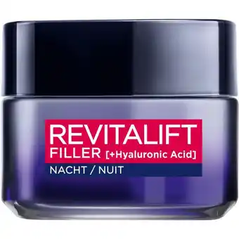 Etos L'Oréal Paris Revitalift Filler Hyaluronzuur Anti-Rimpel Nachtcrème 50 ML aanbieding