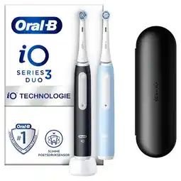 Etos Oral-B iO 3 Duo Zwart & Blauw 2 Elektrische Tandenborstels aanbieding