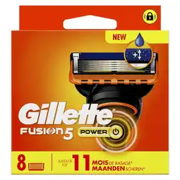 Etos Gillette Fusion5 Power Navulmesjes 8 Stuks aanbieding