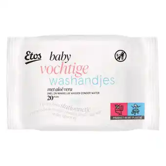 Etos Etos Baby & Kids Vochtige Wegwerpwashandjes 20 stuks aanbieding