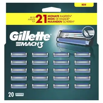Etos Gillette Mach3 Navulmesjes 20 Stuks aanbieding