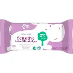Etos Etos Baby & Kids Sensitive Lotion Billendoekjes Single Pack aanbieding