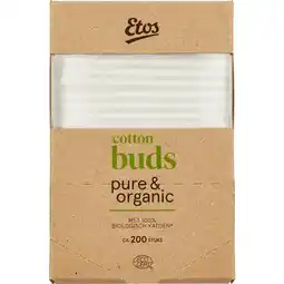 Etos Etos Pure & Organic Wattenstaafjes 200 stuks aanbieding