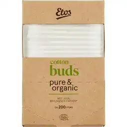 Etos Etos Pure & Organic Wattenstaafjes 200 stuks aanbieding
