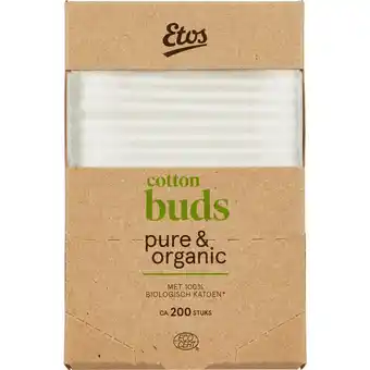 Etos Etos Pure & Organic Wattenstaafjes 200 stuks aanbieding