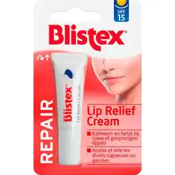 Etos Blistex Lip Relief Cream Tube Blister SPF15 aanbieding