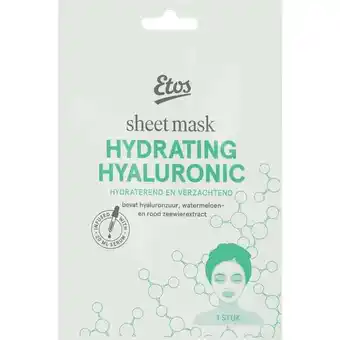 Etos Etos Hydrating Hyaluronic sheet mask aanbieding