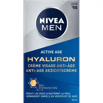 Etos NIVEA MEN Active Age Vochtinbrengende Dagcrème SPF 15 Oudere Huid 50 ML aanbieding
