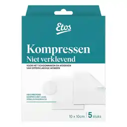 Etos Etos Kompres Niet-Klevend 10 x 10 CM 5 stuks aanbieding
